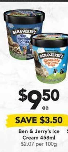 Drakes Ben & jerry's ice cream offer