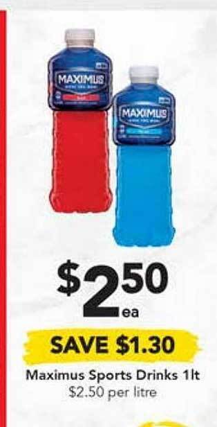 Drakes Maximus sports drinks offer