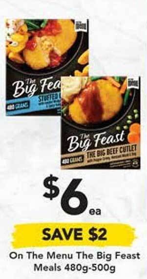 Drakes On the menu the big feast meals offer