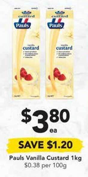 Drakes Pauls vanilla custard offer