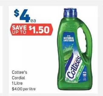 Foodland Cottee's cordial offer