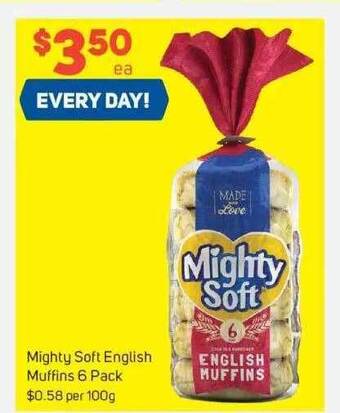 Foodland Mighty soft english muffins offer
