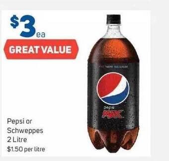 Foodland Pepsi or schweppes offer