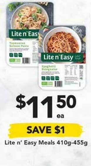 Drakes Lite n' easy meals offer