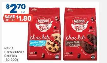 Foodland Nestlé bakers' choice choc bits offer