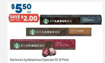 Foodland Starbucks by nespresso capsules offer