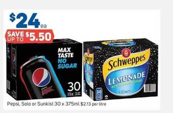 Foodland Pepsi, solo or sunkist offer