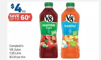 Foodland Campbell's v8 juice offer