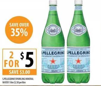 Supabarn S.pellegrino sparkling mineral water offer