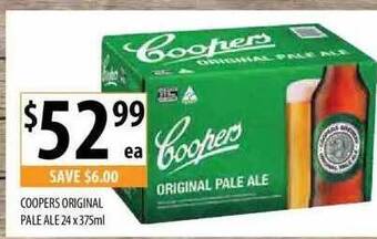 Supabarn Coopers original pale ale offer