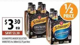 Supabarn Schweppes mixer offer