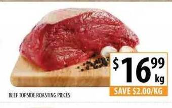 Supabarn Beef topside roasting pieces offer