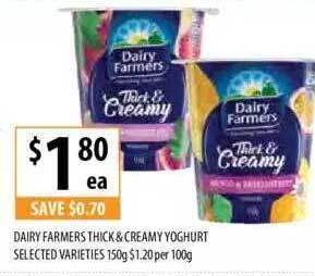Supabarn Dairy farmers thick & creamy yoghurt offer
