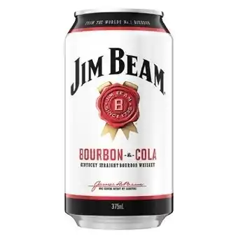 IGA Liquor Jim beam & cola 4.8% varieties 10 pack offer