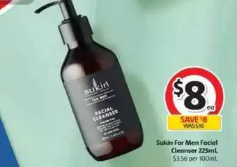 Coles Sukin for men facial cleanser offer