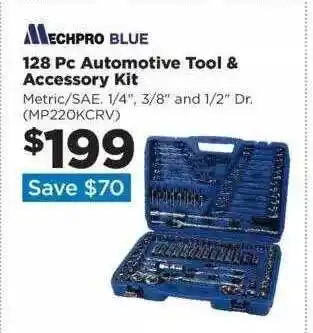 Repco Mechpro blue 128 pc automotive tool & accessory kit offer