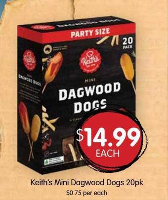 Spudshed Keith's mini dagwood dogs offer