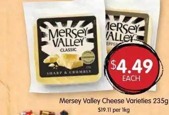 Spudshed Mersey valley cheese varieties offer