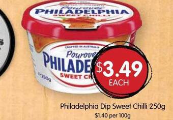 Philadelphia dip sweet chilli