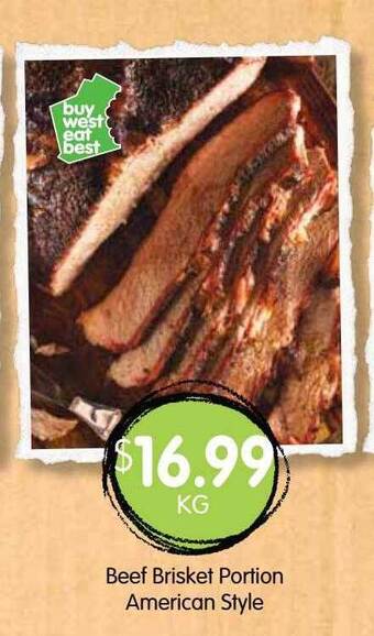 Spudshed Beef brisket portion american style offer