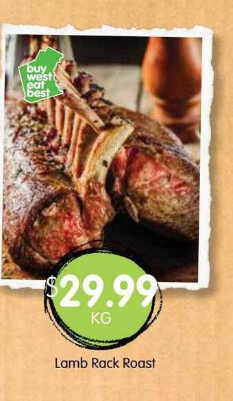 Spudshed Lamb rack roast offer