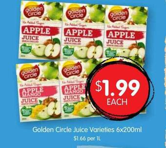 Spudshed Golden circle juice varieties offer
