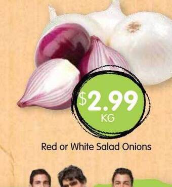 Spudshed Red or white salad onions offer