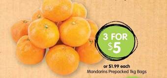 Spudshed Mandarins prepacked offer