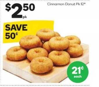 Woolworths Cinnamon donut offer