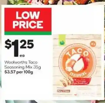Woolworths Taco seasoning mix offer