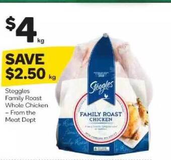 Woolworths Steggles family roast whole chicken offer