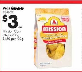 Woolworths Mission corn chips offer