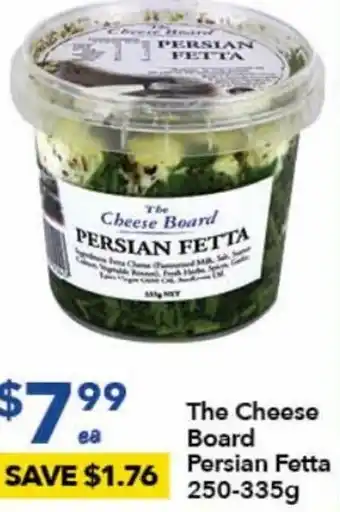 Ritchies The Cheese Board Persian Fetta 250-335g offer