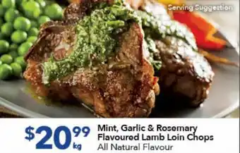 Mint, Garlic & Rosemary Flavoured Lamb Loin Chops