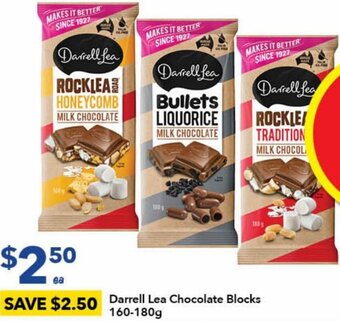 Ritchies Darrell Lea Chocolate Blocks 160-180g offer