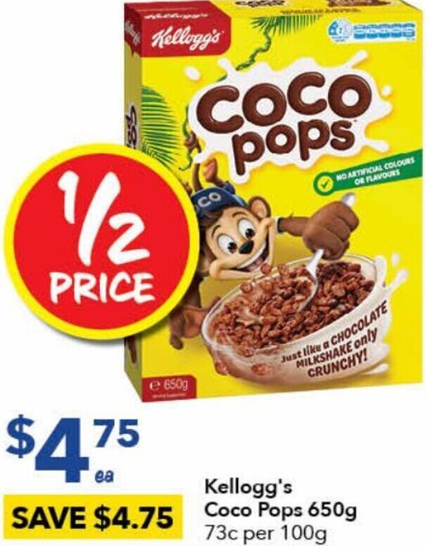 Kellogg's Coco Pops 650g offer at Ritchies