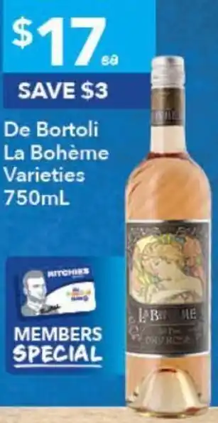 Ritchies De Bortoli La Bohéme 750ml offer