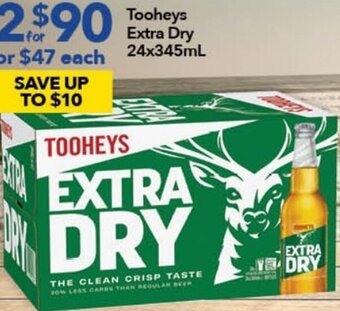 Ritchies Tooheys Extra Dry 24x345ml offer