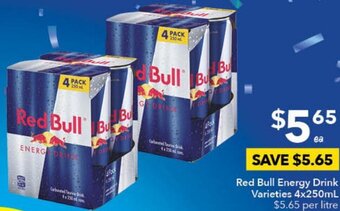 Ritchies Red Bull Energy Drink 4x250ml offer