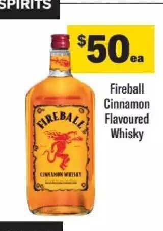 Liquorland Fireball cinnamon flavoured whisky offer
