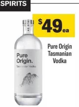 Liquorland Pure origin tasmanian vodka offer