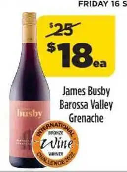 Liquorland James busky barossa valley grenache offer