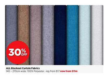 Spotlight All blockout curtain fabrics offer