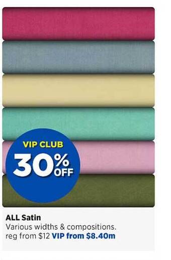 Spotlight All satin offer