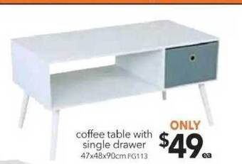 Cheap as Chips Coffee table with single drawer offer