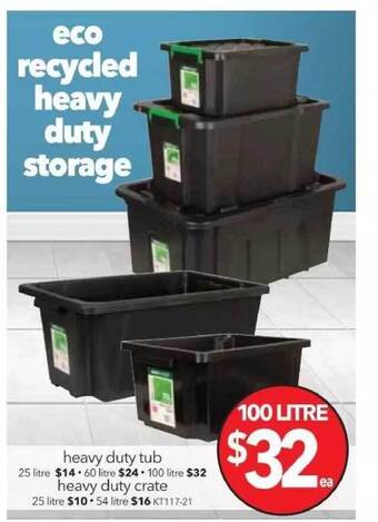 Cheap as Chips Heavy duty tub heavy duty crate offer