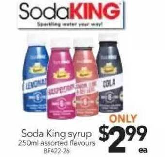 Cheap as Chips Soda king syrup offer