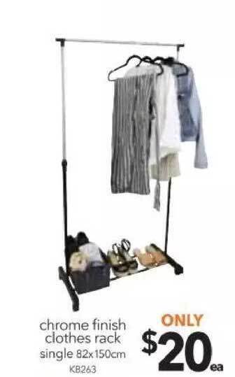 Cheap as Chips Chrome finish clothes rack offer
