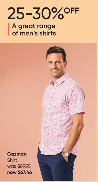 Myer Gazman shirt was offer