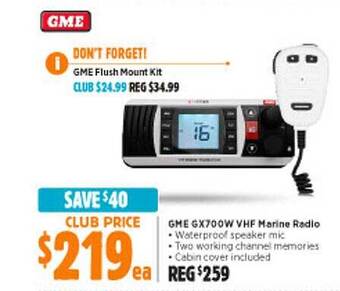 Anaconda Gme gx700w vhf marine radio offer